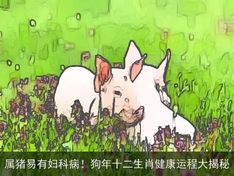 属猪易有妇科病！狗年十二生肖健康运程大揭秘