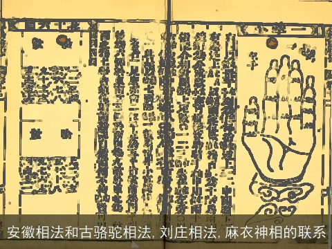 安徽相法和古骆驼相法,刘庄相法,麻衣神相的联系