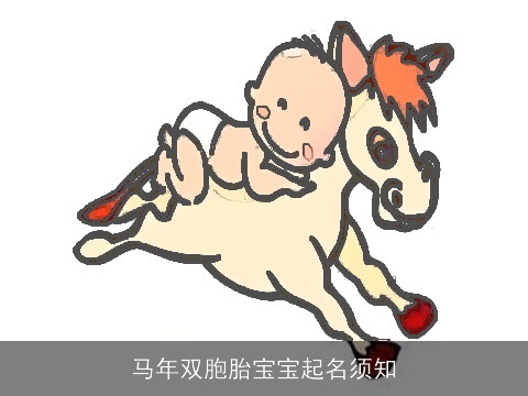 马年双胞胎宝宝起名须知