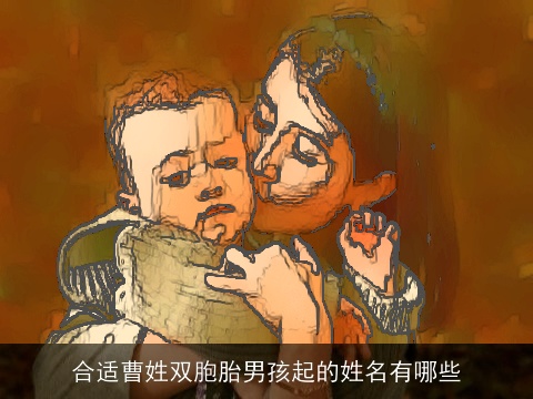 合适曹姓双胞胎男孩起的姓名有哪些