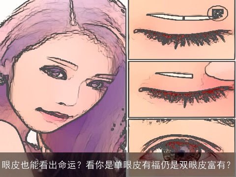 眼皮也能看出命运？看你是单眼皮有福仍是双眼皮富有？