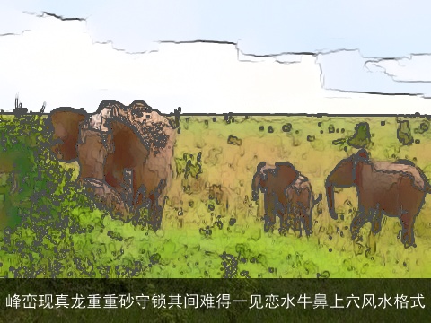 峰峦现真龙重重砂守锁其间难得一见恋水牛鼻上穴风水格式