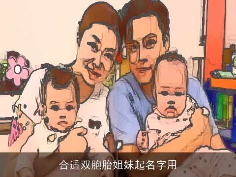 合适双胞胎姐妹起名字用