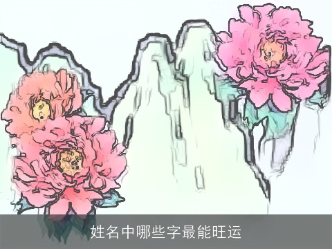 姓名中哪些字最能旺运