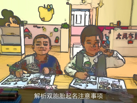 解析双胞胎起名注意事项