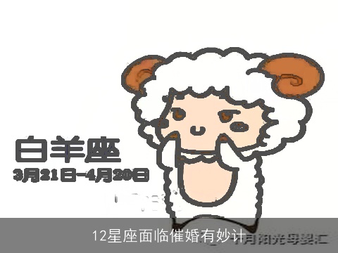 12星座面临催婚有妙计