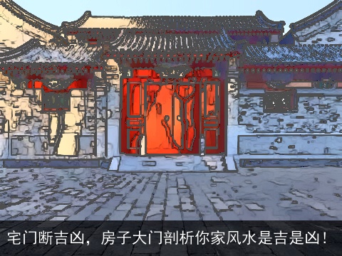 宅门断吉凶，房子大门剖析你家风水是吉是凶！