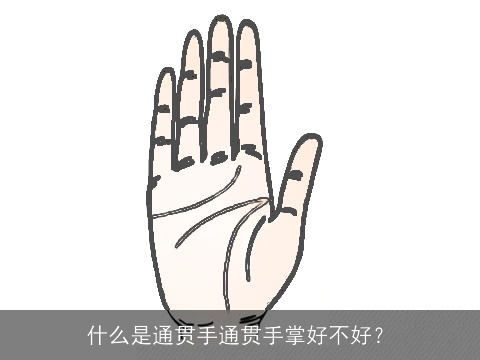 什么是通贯手通贯手掌好不好？