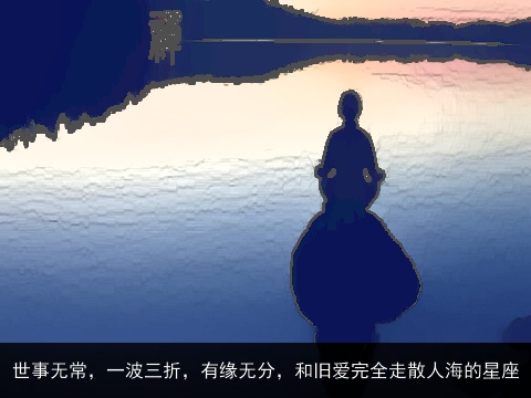 世事无常，一波三折，有缘无分，和旧爱完全走散人海的星座