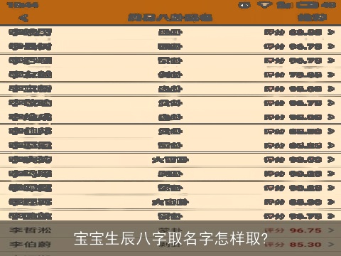 宝宝生辰八字取名字怎样取?