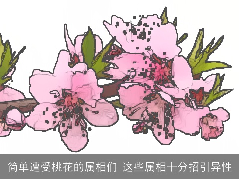 简单遭受桃花的属相们 这些属相十分招引异性