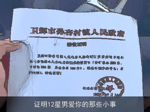 证明12星男爱你的那些小事