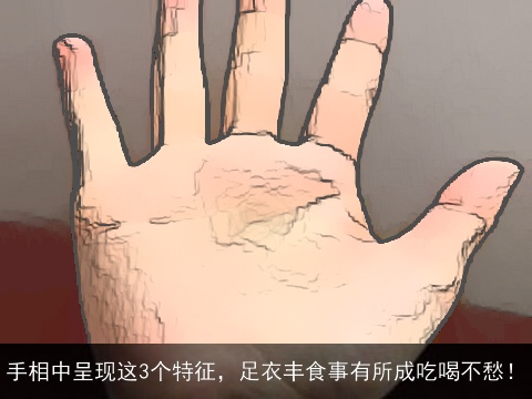 手相中呈现这3个特征，足衣丰食事有所成吃喝不愁！