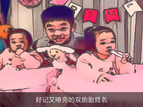 好记又嘹亮的双胞胎姓名
