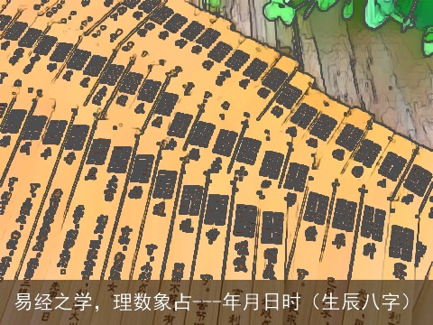 易经之学，理数象占---年月日时（生辰八字）