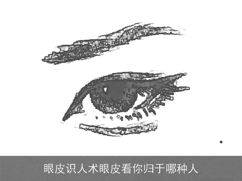 眼皮识人术眼皮看你归于哪种人
