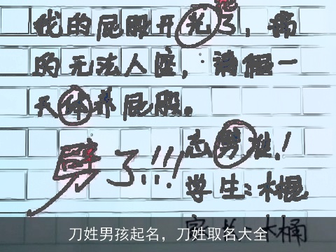 刀姓男孩起名，刀姓取名大全