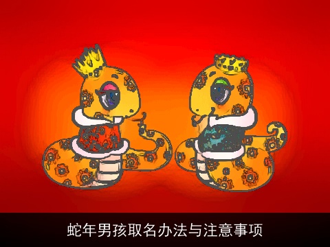 蛇年男孩取名办法与注意事项
