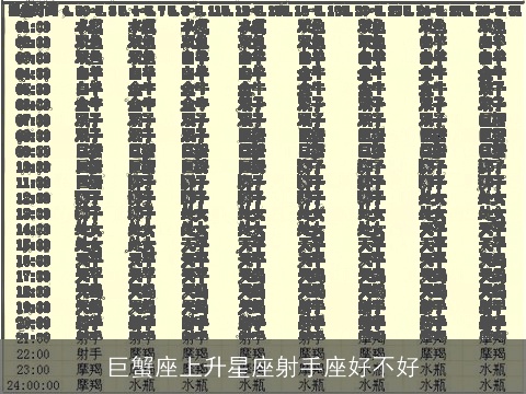 巨蟹座上升星座射手座好不好