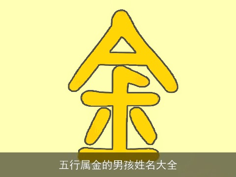 五行属金的男孩姓名大全