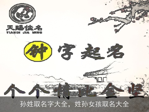 孙姓取名字大全，姓孙女孩取名大全