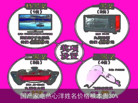 国产家电热心洋姓名价格根本贵30%