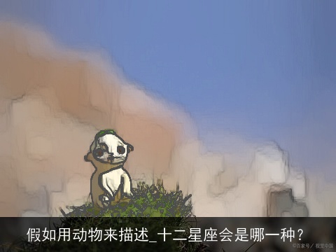 假如用动物来描述_十二星座会是哪一种？