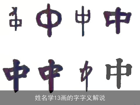 姓名学13画的字字义解说