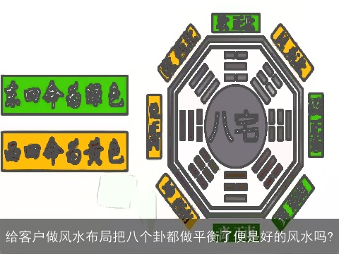 给客户做风水布局把八个卦都做平衡了便是好的风水吗?