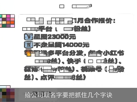 给公司取名字要把抓住几个字诀