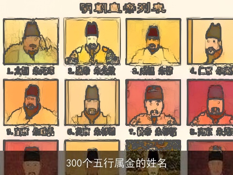 300个五行属金的姓名