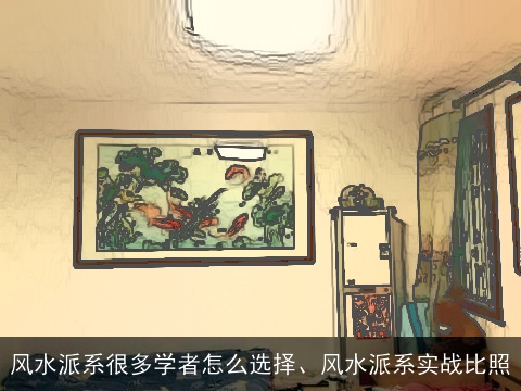 风水派系很多学者怎么选择、风水派系实战比照