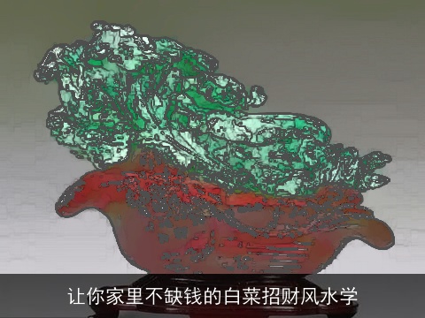 让你家里不缺钱的白菜招财风水学