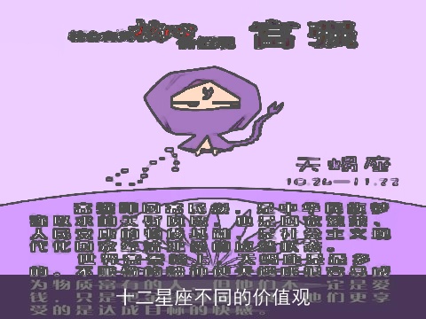 十二星座不同的价值观