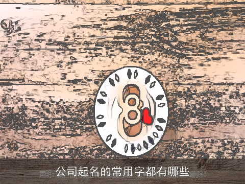 公司起名的常用字都有哪些