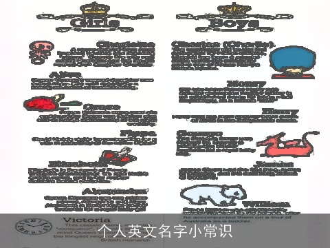 个人英文名字小常识