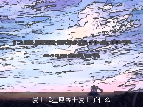 爱上12星座等于爱上了什么