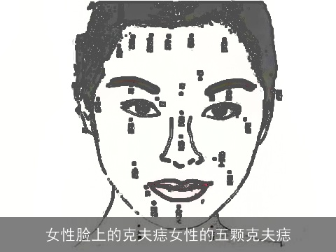 女性脸上的克夫痣女性的五颗克夫痣