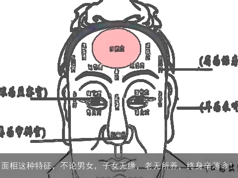 面相这种特征，不论男女，子女无缘，老无所养，终身辛薄命！