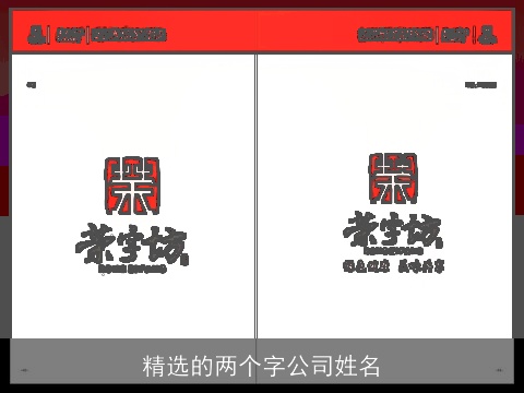精选的两个字公司姓名