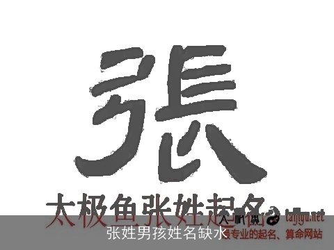 张姓男孩姓名缺水