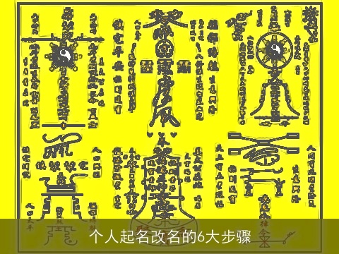 个人起名改名的6大步骤