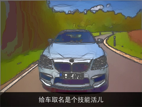给车取名是个技能活儿