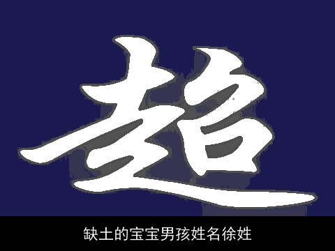 缺土的宝宝男孩姓名徐姓