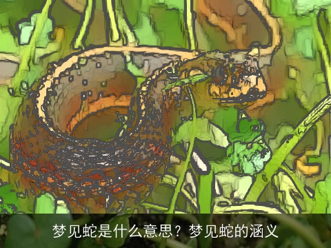 梦见蛇是什么意思？梦见蛇的涵义