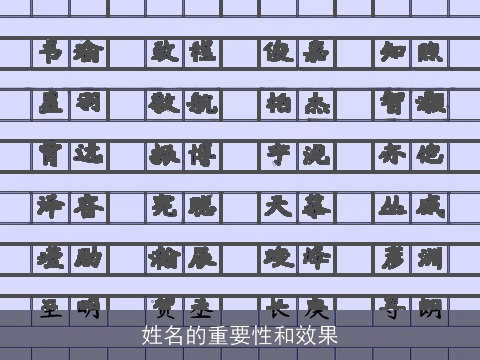 姓名的重要性和效果