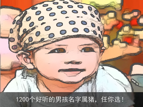 1200个好听的男孩名字属猪，任你选！
