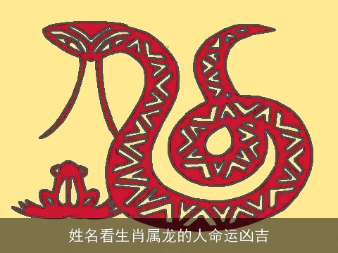 姓名看生肖属龙的人命运凶吉