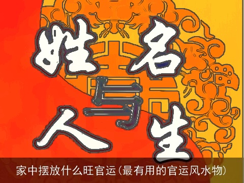 家中摆放什么旺官运(最有用的官运风水物)
