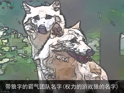 带狼字的霸气团队名字(权力的游戏狼的名字)